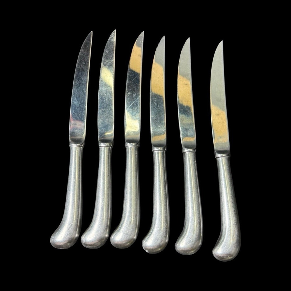 Ekco Eterna Colonial Richmond Hollow Handle Steak Knife Lot of‎ 6